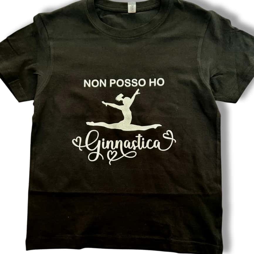 Maglietta “Non posso ho ginnastica” in 4 colori